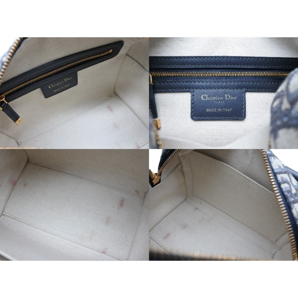 Christian Dior Groove Handbag Navy Blue Oblique - Picture 8 of 9